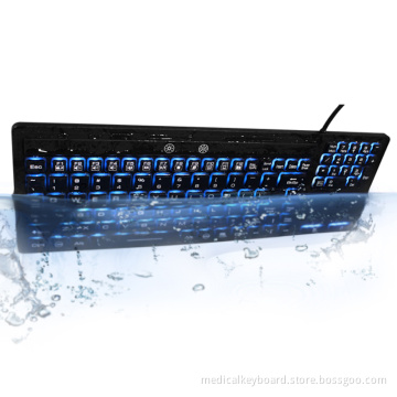 washable IP68 industrial keyboard with touchpad and backlight